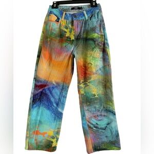 Jaded London Art to Wear Jeans W 30 Wide Leg Barrel Pants